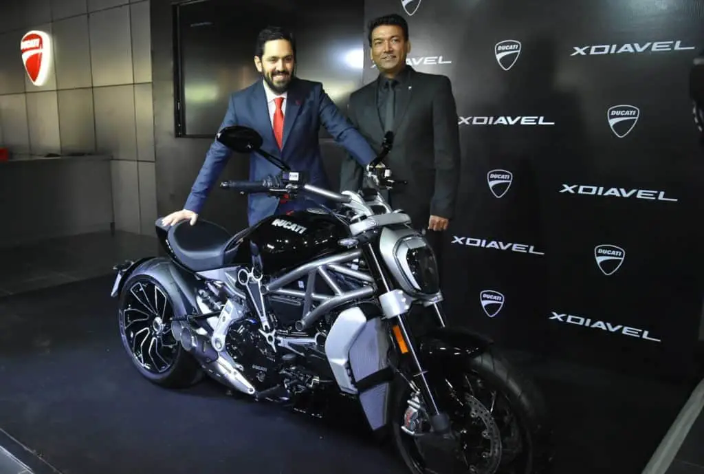 Ravi Avlur, MD of Ducati India with Ajay Yadav, VP sales & marketing, AMP Group