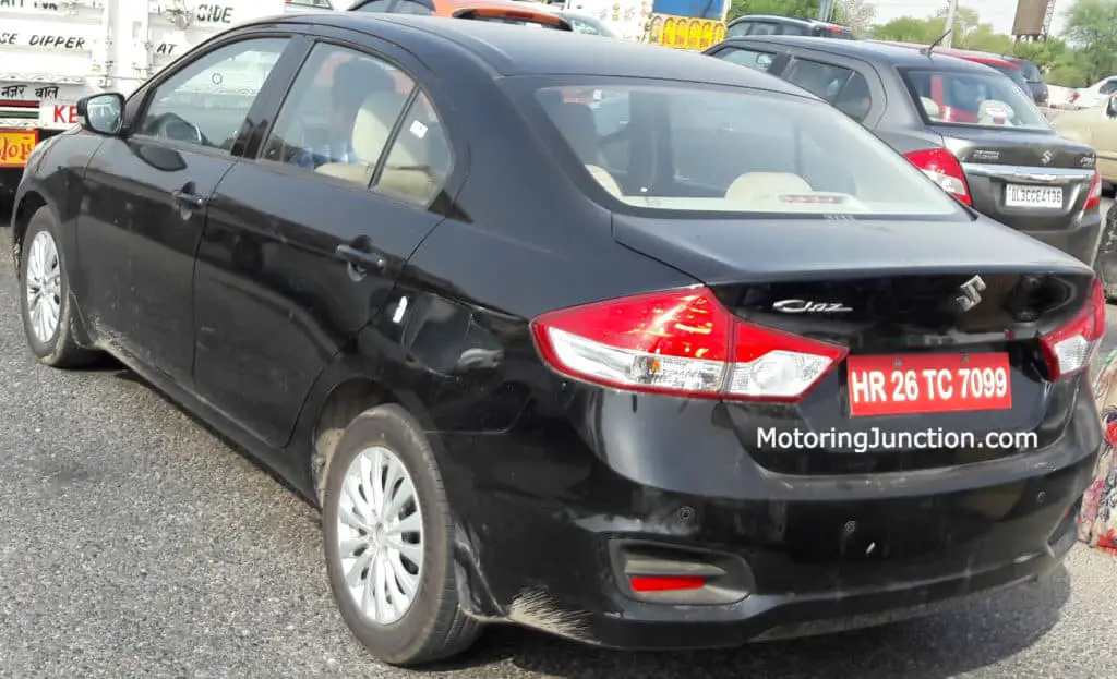 Maruti Ciaz Spied Rear Quarter Motoring Junction