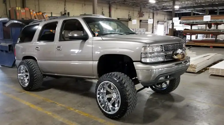 squatted chevy truck