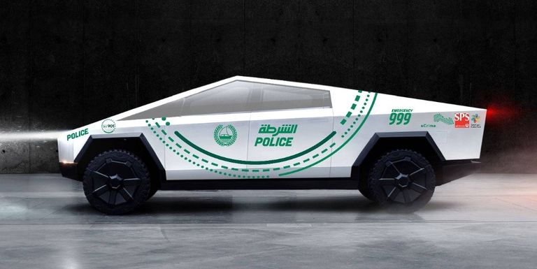 dubai police cybertruck